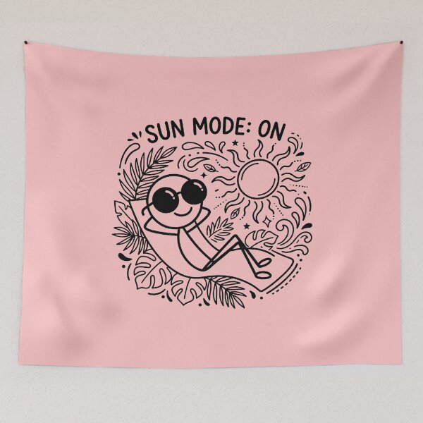Item preview, Sun Mode: ON – Summer Stickman Tropical Vibes designed and sold by Chroma Dreams .
