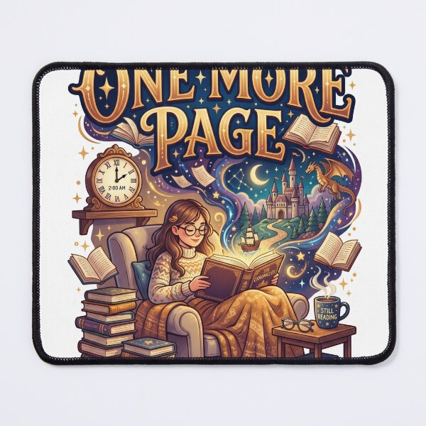 Item preview, One More Page Funny Book Lover Reading Design designed and sold by Pixel Analytics.