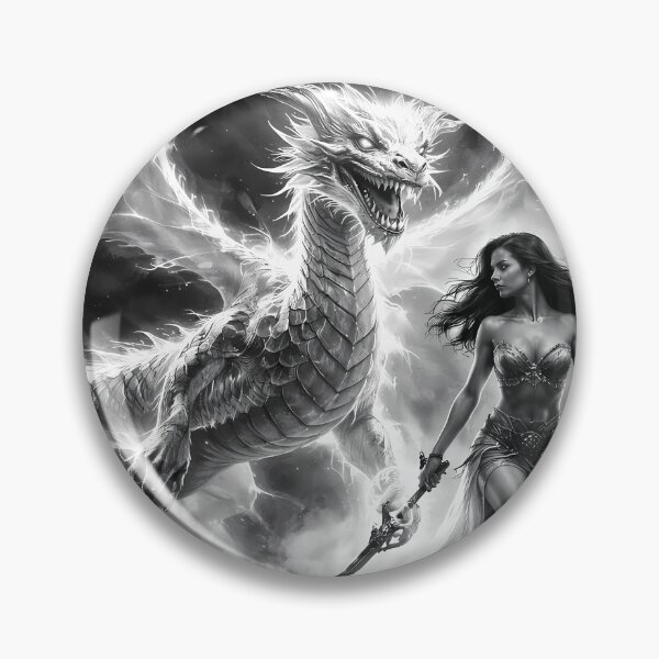 Item preview, Warrior and Dragon in Epic Battle designed and sold by cuprum.