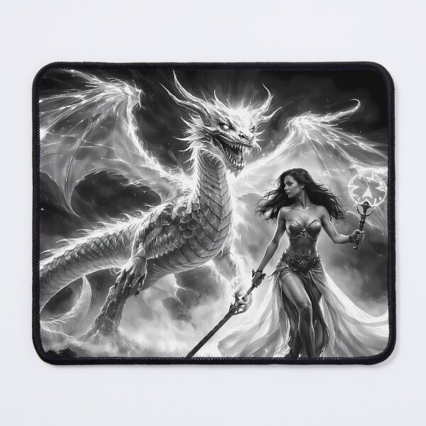Item preview, Warrior and Dragon in Epic Battle designed and sold by cuprum.