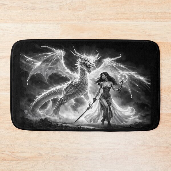 Item preview, Warrior and Dragon in Epic Battle designed and sold by cuprum.