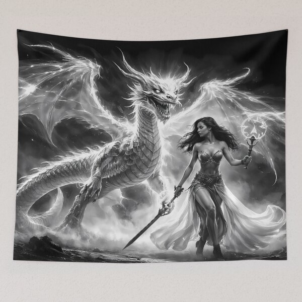 Item preview, Warrior and Dragon in Epic Battle designed and sold by cuprum.