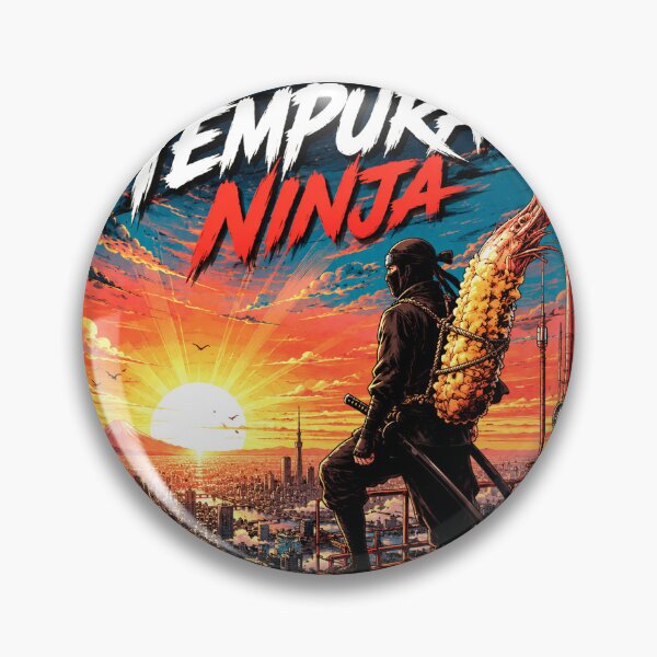 Item preview, Tempura Ninja: The Crispy Guardian of Tokyo Rising Sun designed and sold by Japan Cyberpunk Universe & Surreal Characters.