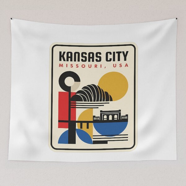 Item preview, Mid Century Modern Kansas City Missouri Cityscape designed and sold by k3rstman1.