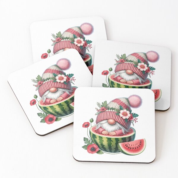 Item preview, Whimsical Watermelon Gnome Floral Summer Cute Garden Fantasy Illustration designed and sold by Celebrate & Sparkle.