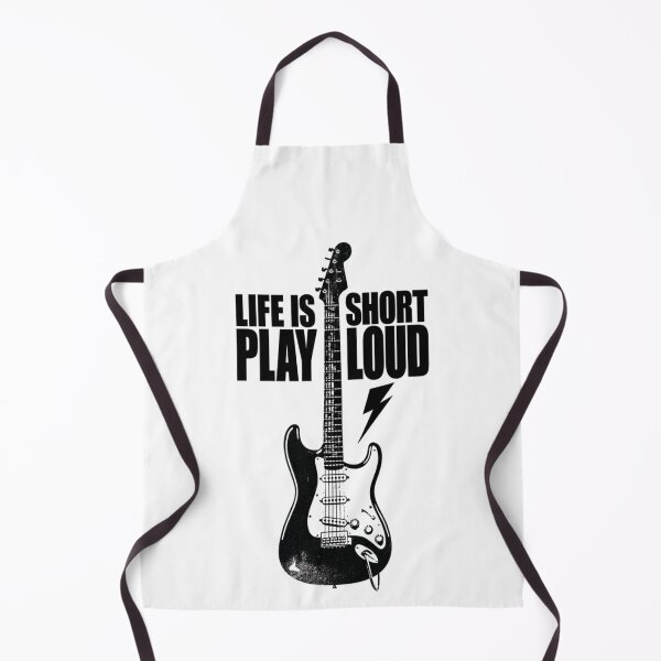 Item preview, Life Is Short Play Loud Guitar Print designed and sold by CosmicRockArt.