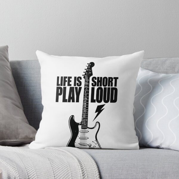 Item preview, Life Is Short Play Loud Guitar Print designed and sold by CosmicRockArt.