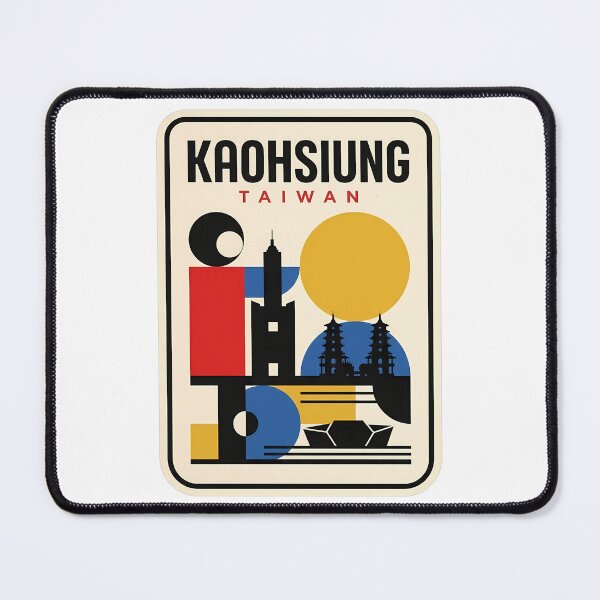 Item preview, Retro Kaohsiung Taiwan Geometric Skyline Landmarks designed and sold by k3rstman1.