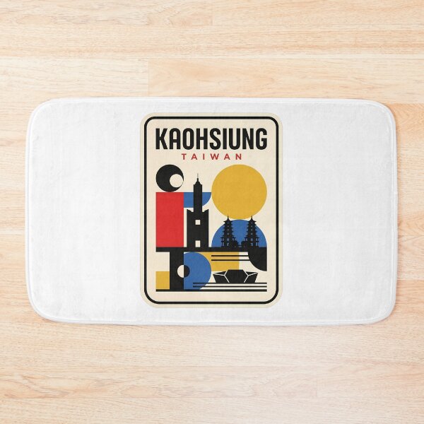 Item preview, Retro Kaohsiung Taiwan Geometric Skyline Landmarks designed and sold by k3rstman1.