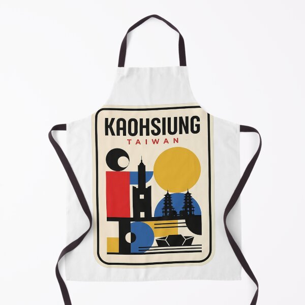 Item preview, Retro Kaohsiung Taiwan Geometric Skyline Landmarks designed and sold by k3rstman1.