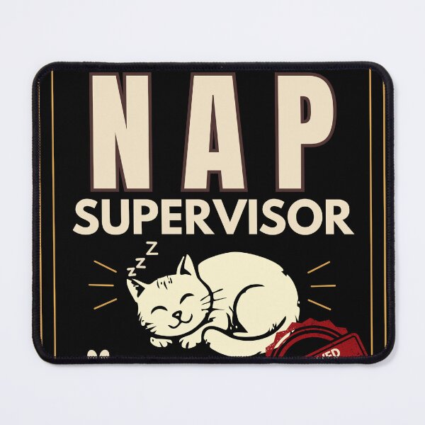 Item preview, Official Nap Supervisor Funny Cat Lover Vintage T-Shirt designed and sold by Uvclick.