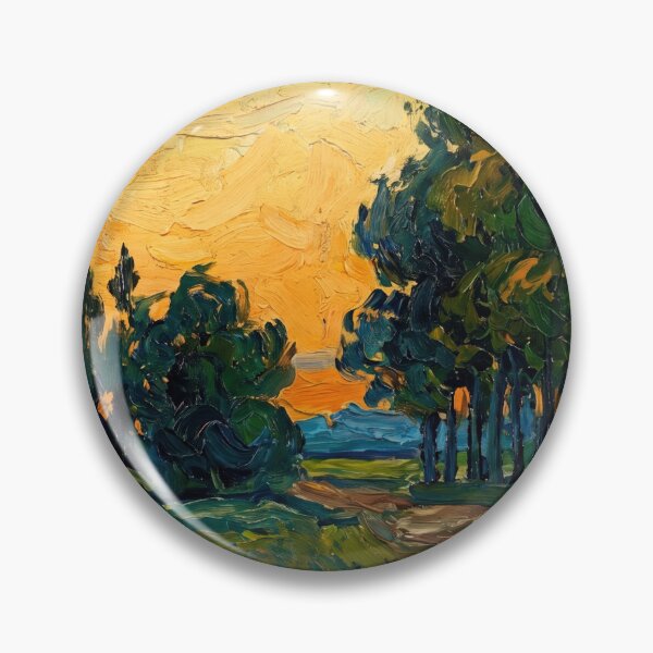 Item preview, Golden Sunset Path Through Trees designed and sold by artofuniverse.