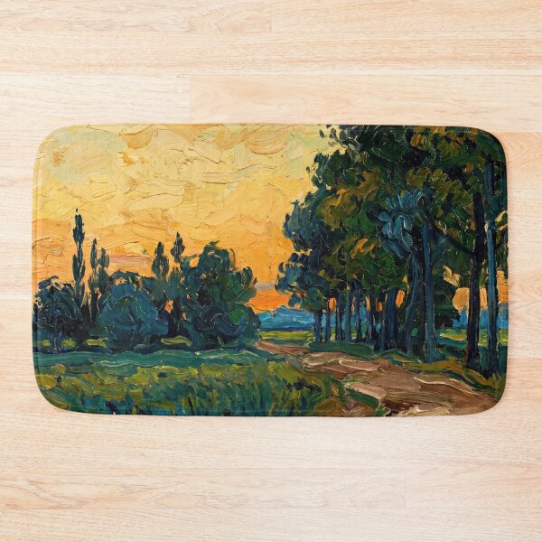 Item preview, Golden Sunset Path Through Trees designed and sold by artofuniverse.