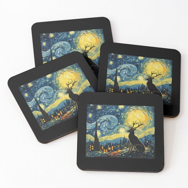 Item preview, Deer Starry Night Van Gogh Art Lover Men Women designed and sold by Littermin.