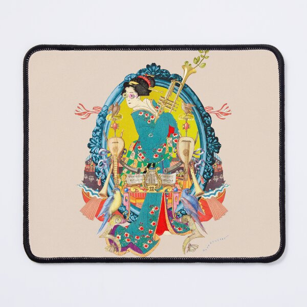 Item preview, Neon Geisha Jazz - Surrealist Vintage Japanese Collage Art⁠ designed and sold by petchcotch.