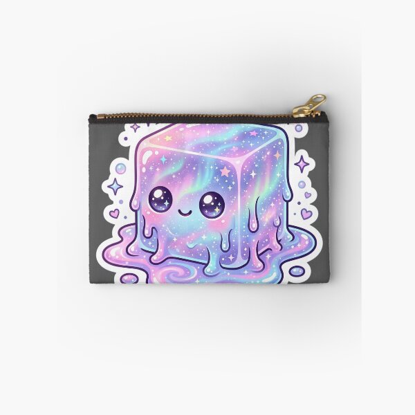 Item preview, Needoh Kawaii Aurora Galaxy Cube Sticker | Cute Pastel Cosmic Jelly Cube | Magical Space Aesthetic designed and sold by Bhaskar Digital Art.