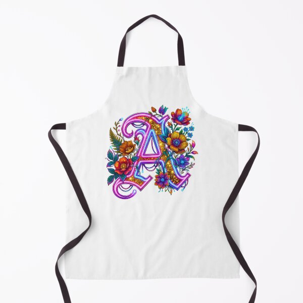 Item preview, Floral Neon A Initial Monogram designed and sold by MBBialyPiksel.