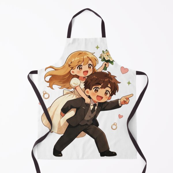 Item preview, Adorable chibi-style bride and groom designed and sold by LinaDesign Store.