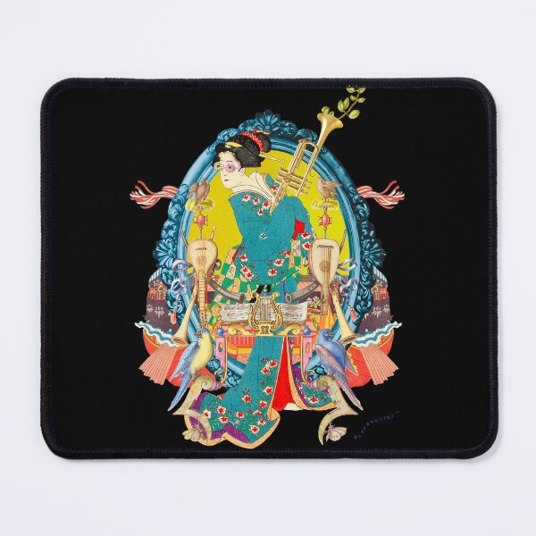 Item preview, Neon Geisha Jazz - Surrealist Vintage Japanese Collage Art designed and sold by petchcotch.