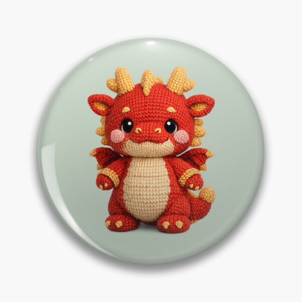 Item preview, Cute Knitted Year Of The Dragon | Kawaii 3D Chinese New Year Zodiac Art designed and sold by Moons Studio.