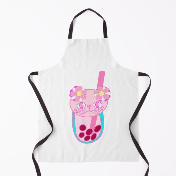 Item preview, Love cat pink bubble tea doodle designed and sold by BritishDelights.
