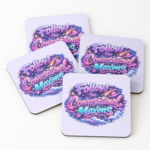 Item preview, Follow the Conversational Maxims – Cosmic Linguistics Graffiti designed and sold by Nerd Romance Café.