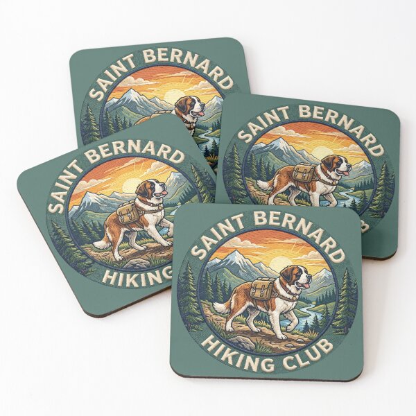 Item preview, Saint Bernard Hiking Club - Retro Alpine Mountain Adventure Badge designed and sold by Wild-way Art.