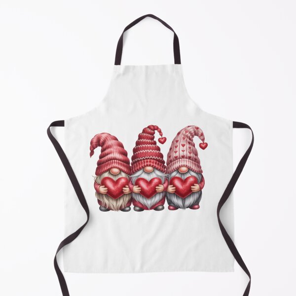 Item preview, Valentine Gnome Trio Holding Hearts Cute Love Gnomes Romantic Illustration designed and sold by Celebrate & Sparkle.