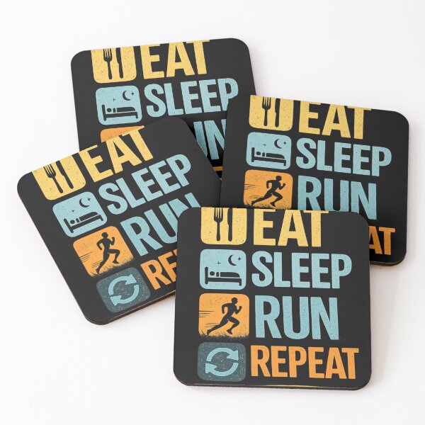 Item preview, Eat Sleep Run Repeat – Vintage Running Motivation Design for Runners designed and sold by JudithLatko.