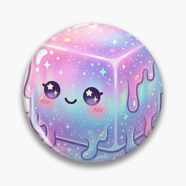 Item preview, Needoh Cute Pastel Galaxy Cube Sticker | Kawaii Cosmic Jelly Cube | Sparkly Aurora Slime Aesthetic designed and sold by Bhaskar Digital Art.