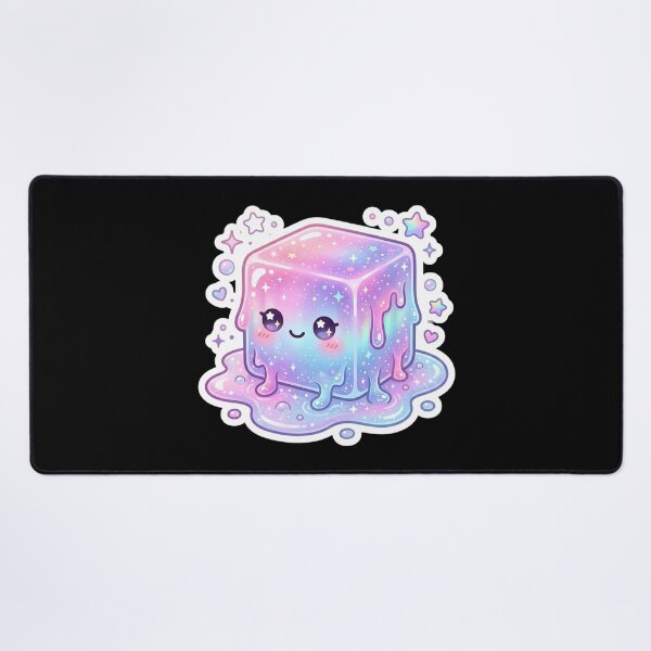 Item preview, Needoh Cute Pastel Galaxy Cube Sticker | Kawaii Cosmic Jelly Cube | Sparkly Aurora Slime Aesthetic designed and sold by Bhaskar Digital Art.