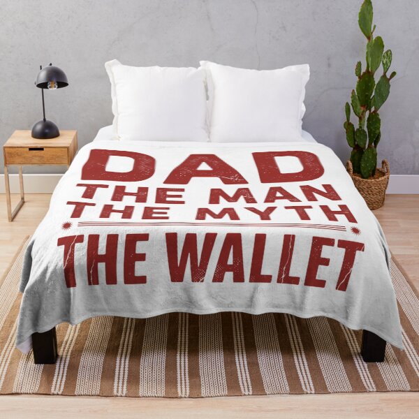 Item preview, Fathers Day - Dad The Man The Myth The Wallet – Funny Dad Humor Typography Design designed and sold by ArcticFoxStudio.