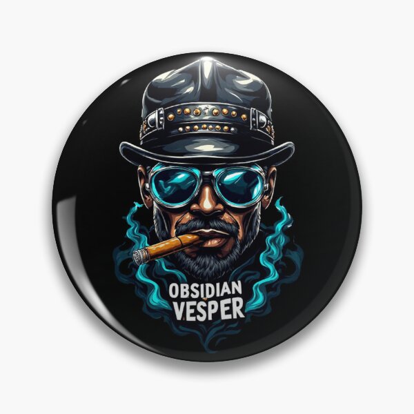 Item preview, Obsidian Vesper Classic - Premium Enamel Rebel Art designed and sold by Shift-Bloom.