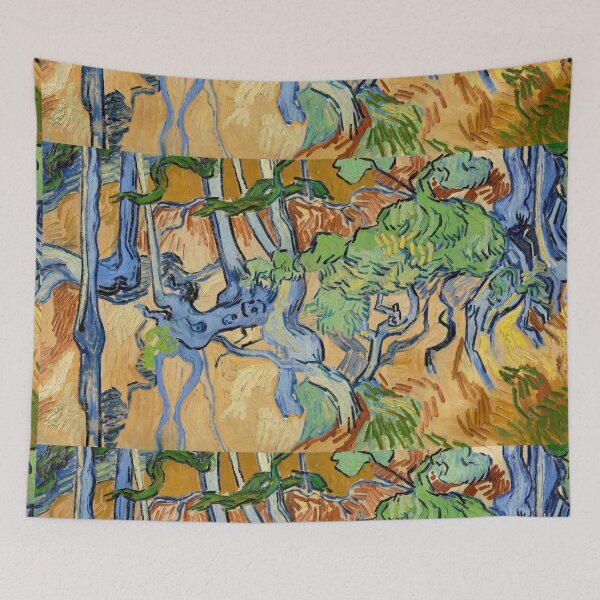 Item preview, Tree Roots Tangled Blue and Orange designed and sold by artofuniverse.