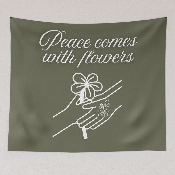 Item preview, Peace Comes With Flowers designed and sold by HappyHavenStu.