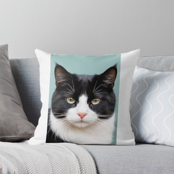 Item preview, Animals - Bicolor Cat, Modern Portrait with Amber Gaze designed and sold by DoodyPets.