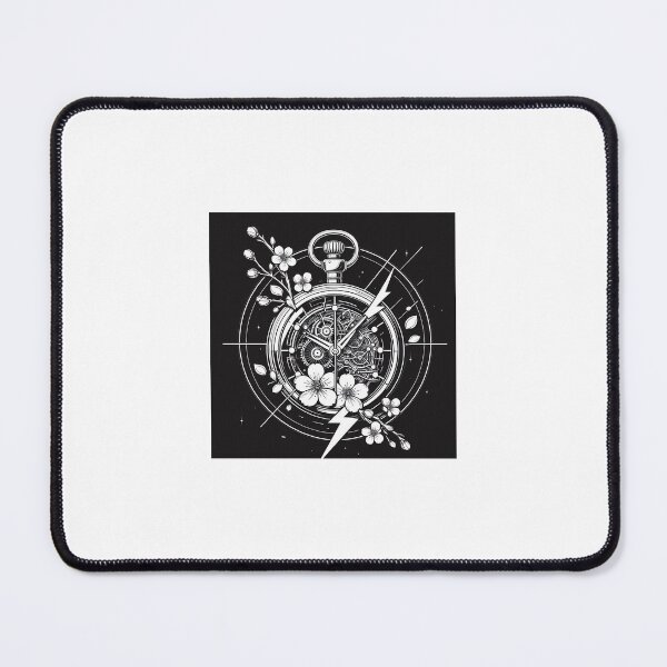 Item preview, Clock with Sakura Cherry Blossom and Lightning designed and sold by NewVibeStudio.