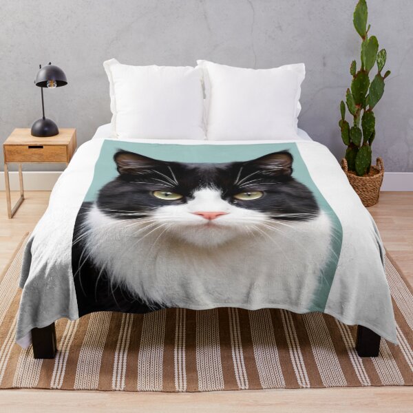 Item preview, Animals - Bicolor Cat, Modern Portrait with Amber Gaze designed and sold by DoodyPets.