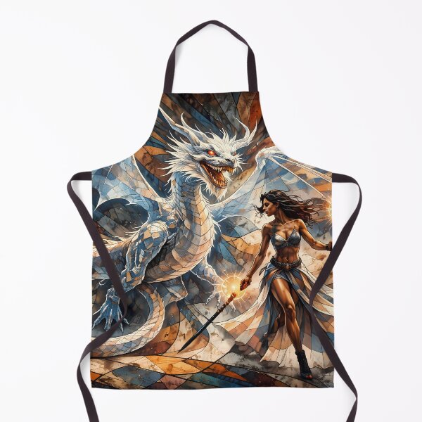Item preview, Woman and Dragon in Stained Glass designed and sold by cuprum.