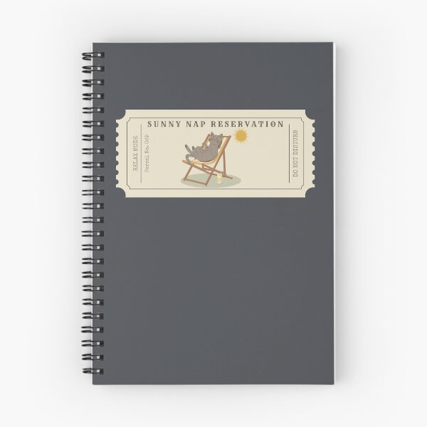 Item preview, Sunny Nap Reservation | Relaxing Cat Lounge Chair | Vintage Ticket Illustration designed and sold by MyFotodrive.