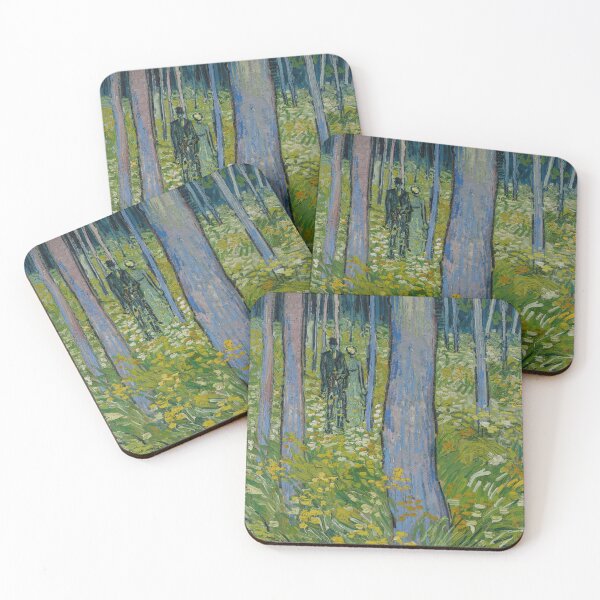 Item preview, Couple Walking Through Wooded Forest designed and sold by artofuniverse.