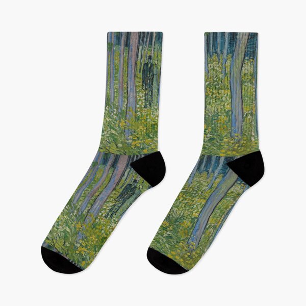 Item preview, Couple Walking Through Wooded Forest designed and sold by artofuniverse.