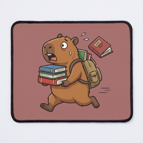 Item preview, School Capybara Book Rush designed and sold by Ivy-Triggs.
