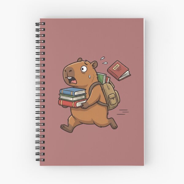 Item preview, School Capybara Book Rush designed and sold by Ivy-Triggs.