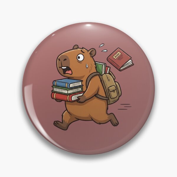 Item preview, School Capybara Book Rush designed and sold by Ivy-Triggs.