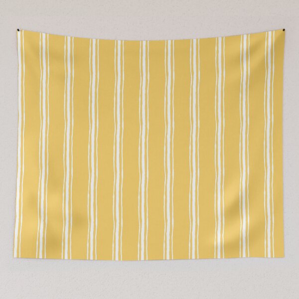 Item preview, Hand Drawn Summer Stripe Yellow and White designed and sold by Dally-Dabble.