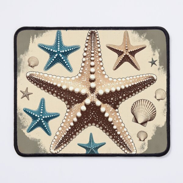 Item preview, Vintage Starfish and Seashell Coastal Design | Beach Ocean Artwork designed and sold by GalleryPeak.