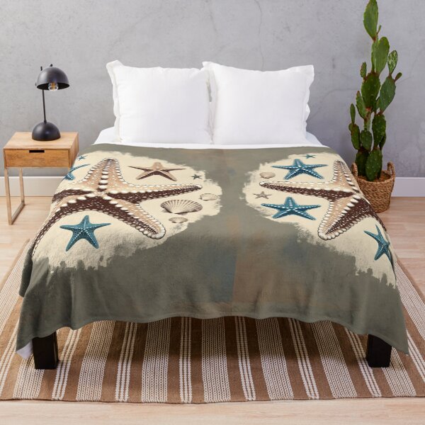 Item preview, Vintage Starfish and Seashell Coastal Design | Beach Ocean Artwork designed and sold by GalleryPeak.