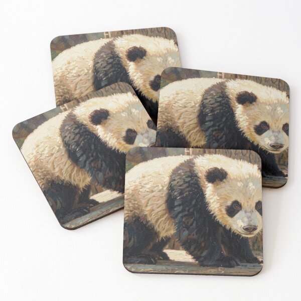 Item preview, Cute Panda Cub Oil Painting designed and sold by Kirrindy Designs.