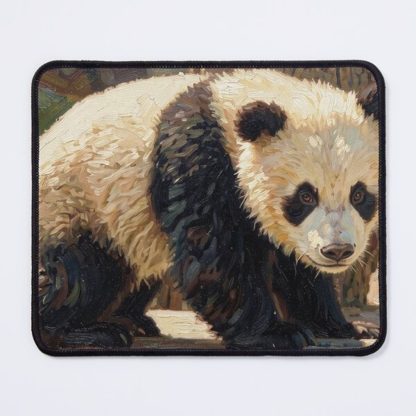 Item preview, Cute Panda Cub Oil Painting designed and sold by Kirrindy Designs.